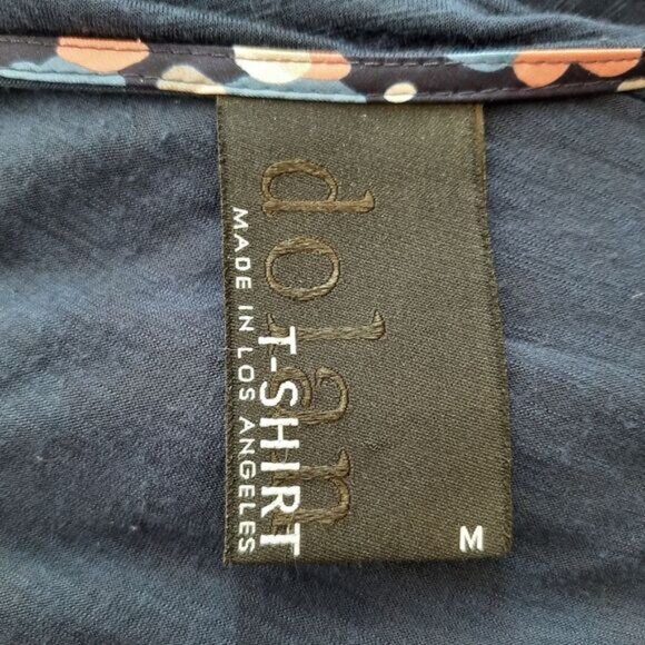 DOLAN | Anthropologie Twist Front Soft T-Shirt Dress Knee Length Blue M Flawed - Picture 14 of 16